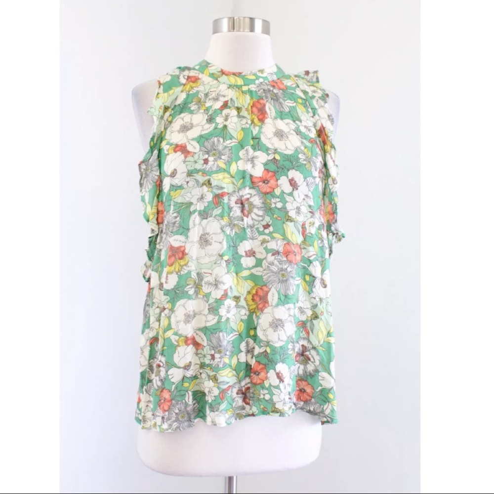 Maeve Gramercy Floral Flutter Sleeve Top - Picture 3 of 9